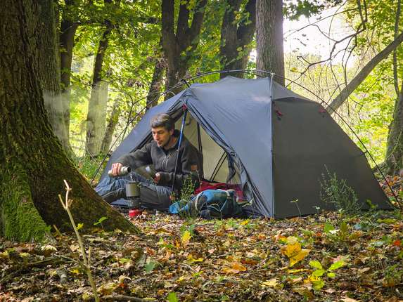 Trekkingstock-Aufnahme